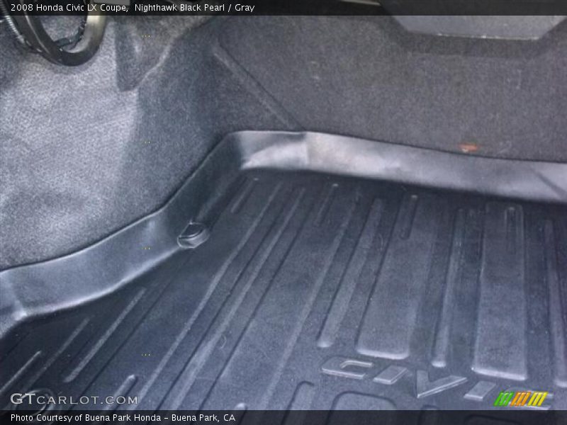 Nighthawk Black Pearl / Gray 2008 Honda Civic LX Coupe