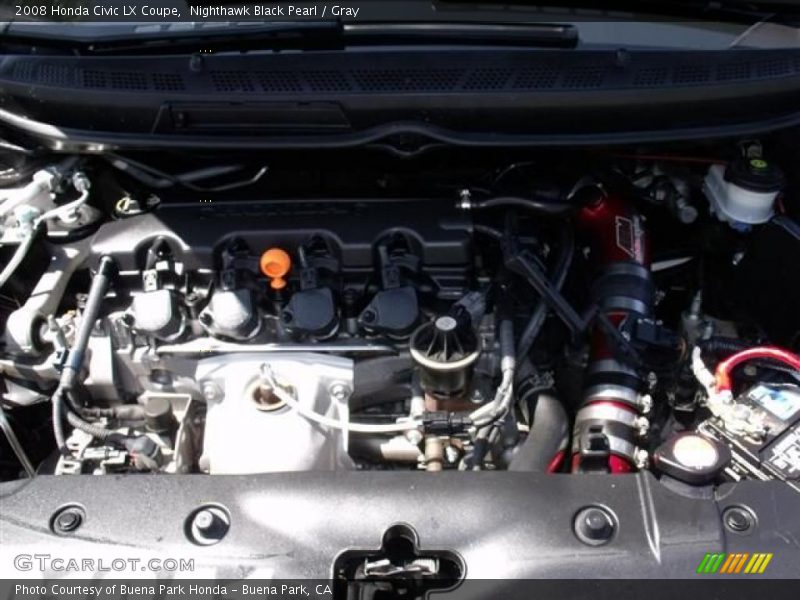 Nighthawk Black Pearl / Gray 2008 Honda Civic LX Coupe