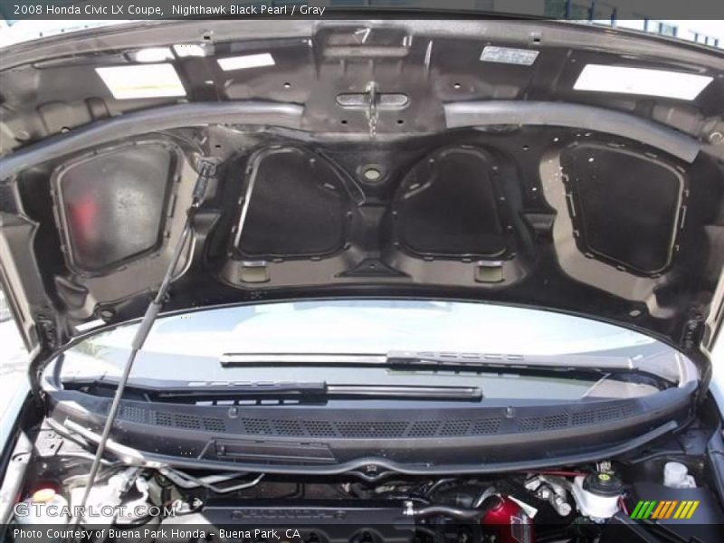 Nighthawk Black Pearl / Gray 2008 Honda Civic LX Coupe