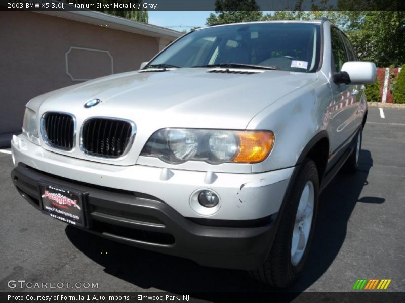 Titanium Silver Metallic / Gray 2003 BMW X5 3.0i