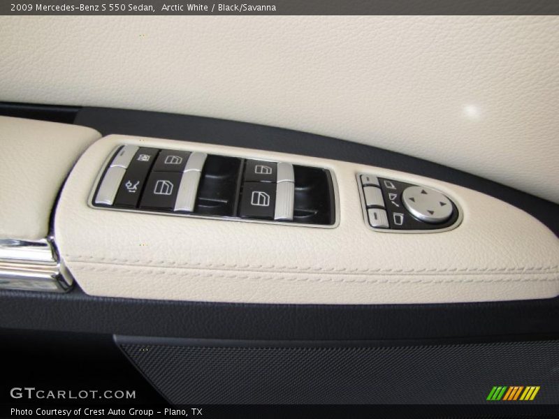 Arctic White / Black/Savanna 2009 Mercedes-Benz S 550 Sedan