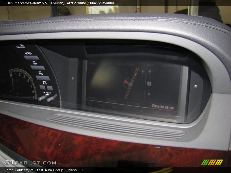 Arctic White / Black/Savanna 2009 Mercedes-Benz S 550 Sedan