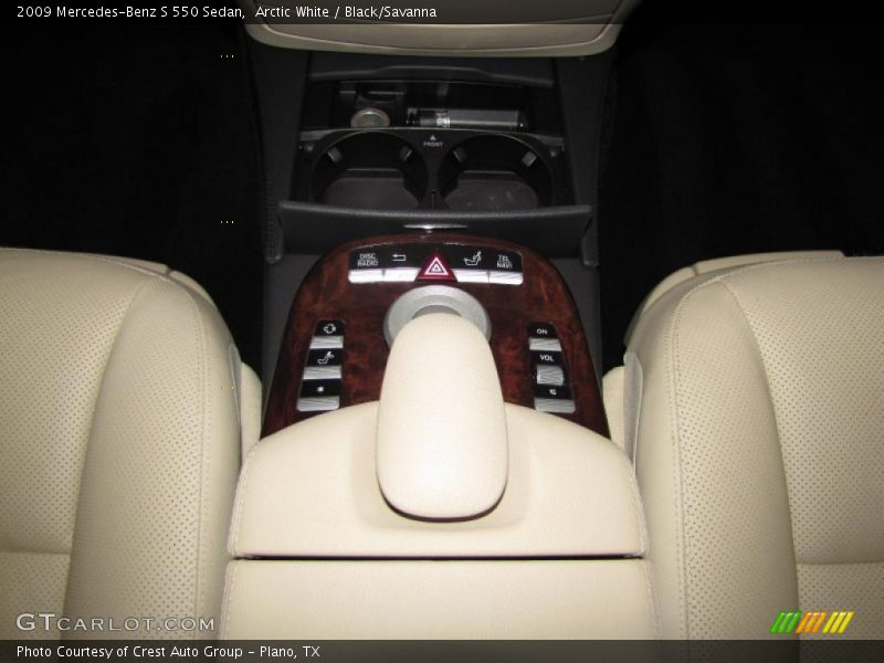 Arctic White / Black/Savanna 2009 Mercedes-Benz S 550 Sedan