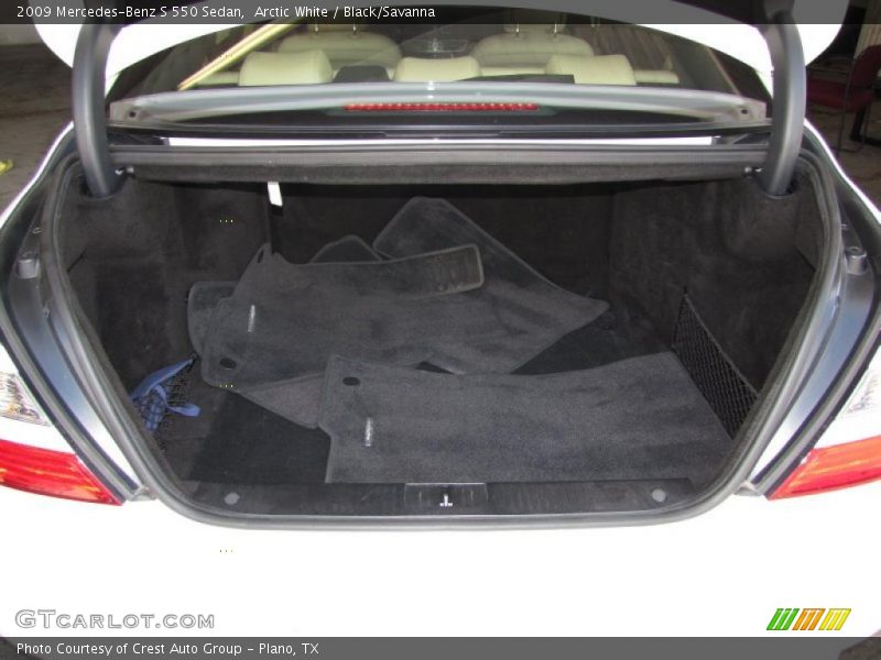 Arctic White / Black/Savanna 2009 Mercedes-Benz S 550 Sedan