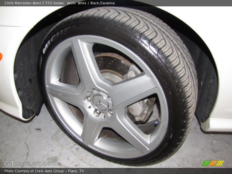 Arctic White / Black/Savanna 2009 Mercedes-Benz S 550 Sedan