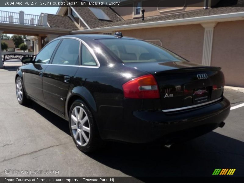 Brilliant Black / Ebony 2004 Audi A6 2.7T S-Line quattro Sedan