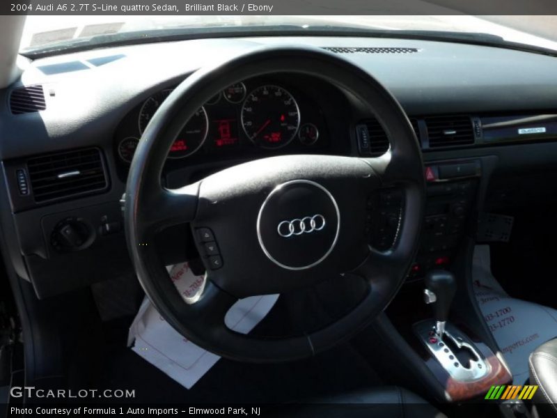Brilliant Black / Ebony 2004 Audi A6 2.7T S-Line quattro Sedan