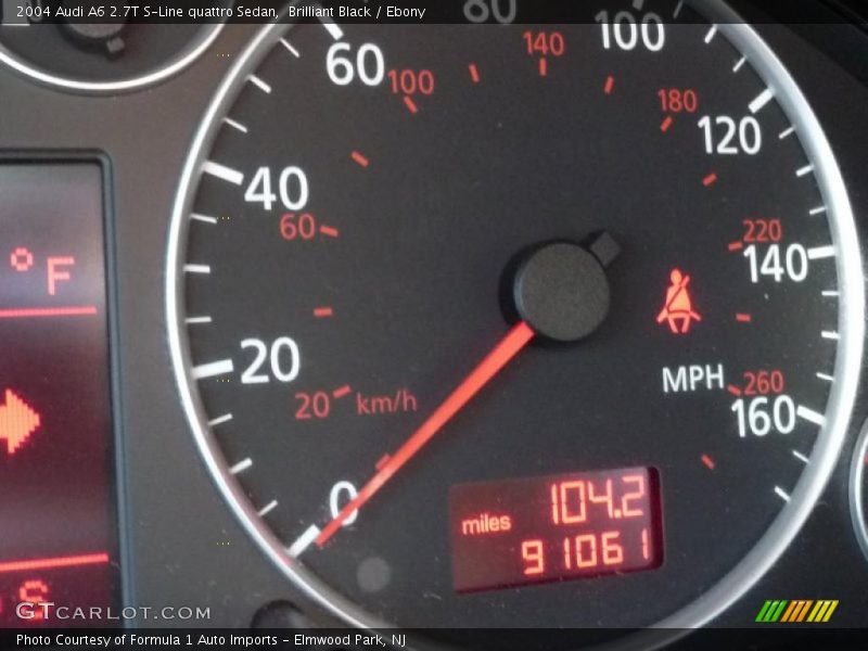 Brilliant Black / Ebony 2004 Audi A6 2.7T S-Line quattro Sedan