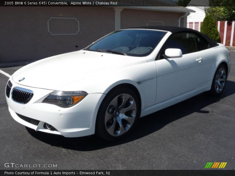 Alpine White / Chateau Red 2005 BMW 6 Series 645i Convertible