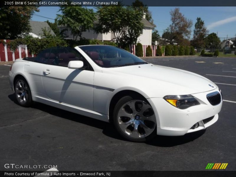 Alpine White / Chateau Red 2005 BMW 6 Series 645i Convertible