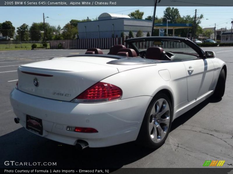 Alpine White / Chateau Red 2005 BMW 6 Series 645i Convertible