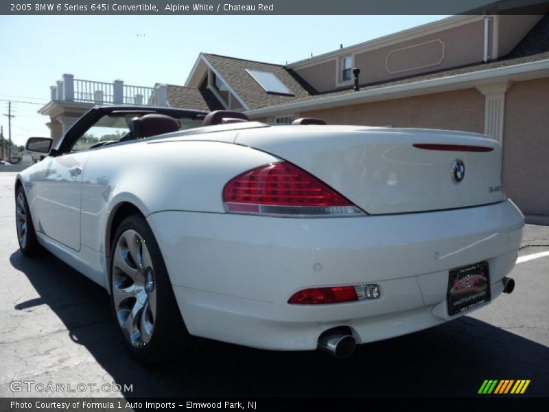 Alpine White / Chateau Red 2005 BMW 6 Series 645i Convertible