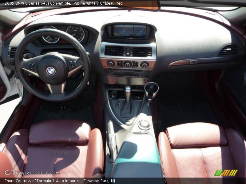 Alpine White / Chateau Red 2005 BMW 6 Series 645i Convertible