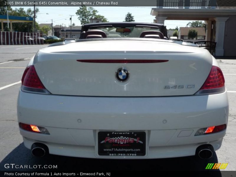 Alpine White / Chateau Red 2005 BMW 6 Series 645i Convertible
