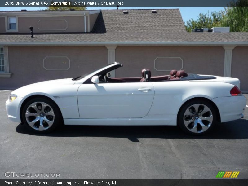 Alpine White / Chateau Red 2005 BMW 6 Series 645i Convertible