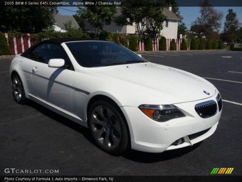 Alpine White / Chateau Red 2005 BMW 6 Series 645i Convertible