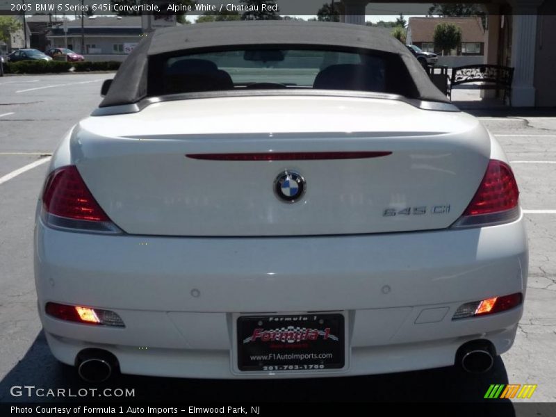 Alpine White / Chateau Red 2005 BMW 6 Series 645i Convertible