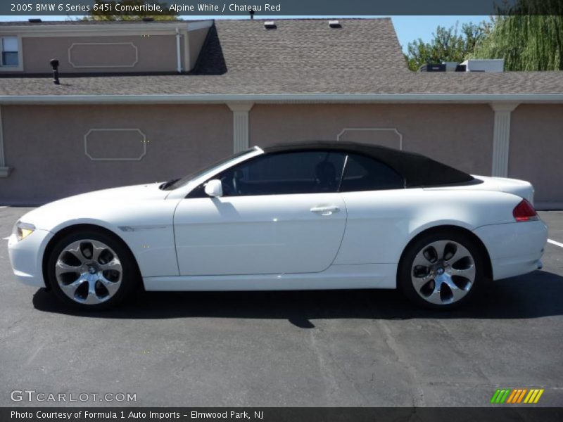 Alpine White / Chateau Red 2005 BMW 6 Series 645i Convertible