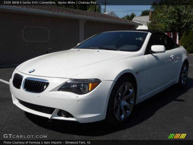 Alpine White / Chateau Red 2005 BMW 6 Series 645i Convertible