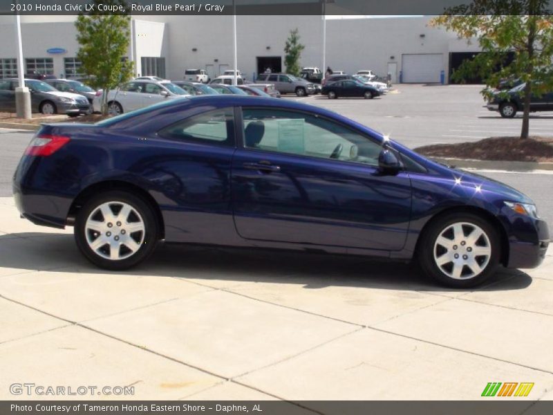 Royal Blue Pearl / Gray 2010 Honda Civic LX Coupe