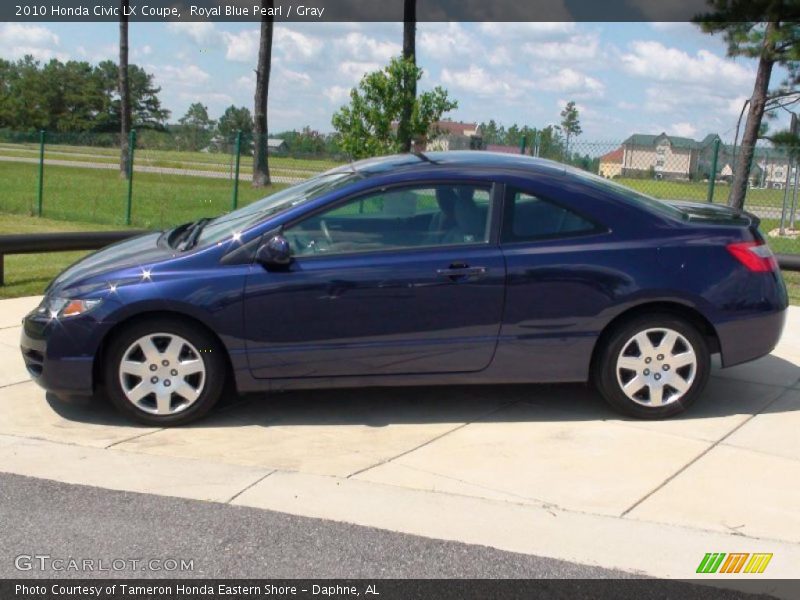 Royal Blue Pearl / Gray 2010 Honda Civic LX Coupe
