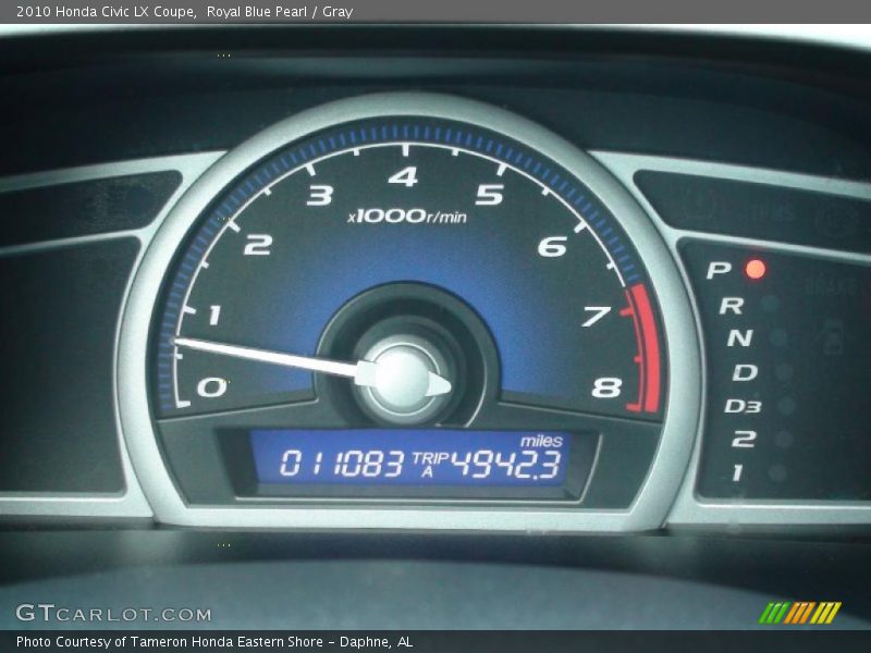 Royal Blue Pearl / Gray 2010 Honda Civic LX Coupe