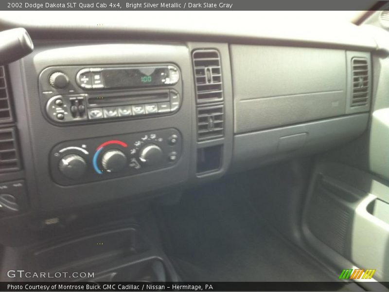 Bright Silver Metallic / Dark Slate Gray 2002 Dodge Dakota SLT Quad Cab 4x4