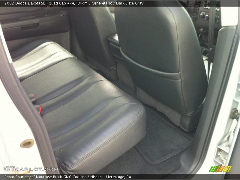 Bright Silver Metallic / Dark Slate Gray 2002 Dodge Dakota SLT Quad Cab 4x4