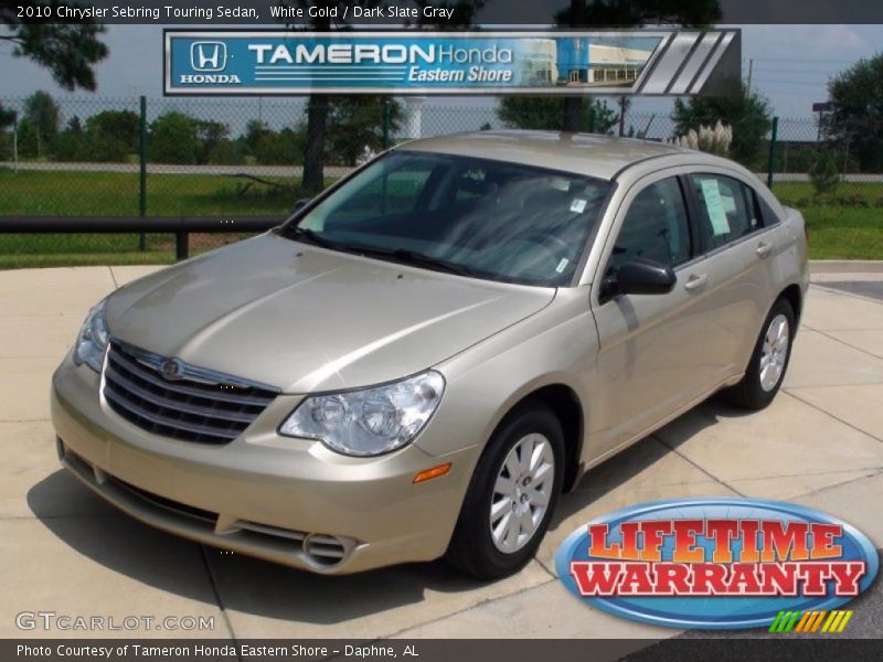 White Gold / Dark Slate Gray 2010 Chrysler Sebring Touring Sedan