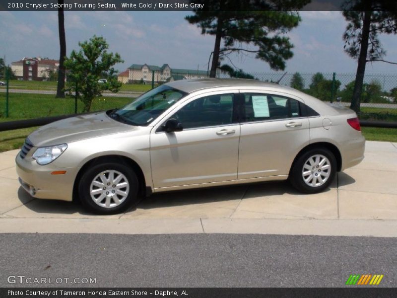 White Gold / Dark Slate Gray 2010 Chrysler Sebring Touring Sedan