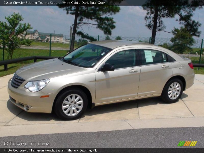 White Gold / Dark Slate Gray 2010 Chrysler Sebring Touring Sedan