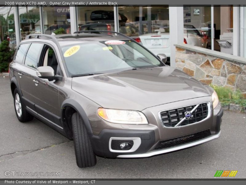 Oyster Grey Metallic / Anthracite Black 2008 Volvo XC70 AWD