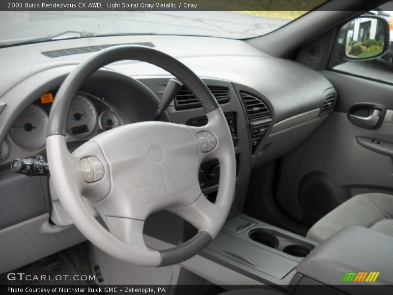 Light Spiral Gray Metallic / Gray 2003 Buick Rendezvous CX AWD