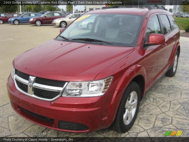 Inferno Red Crystal Pearl / Dark Slate Gray/Light Graystone 2009 Dodge Journey SXT