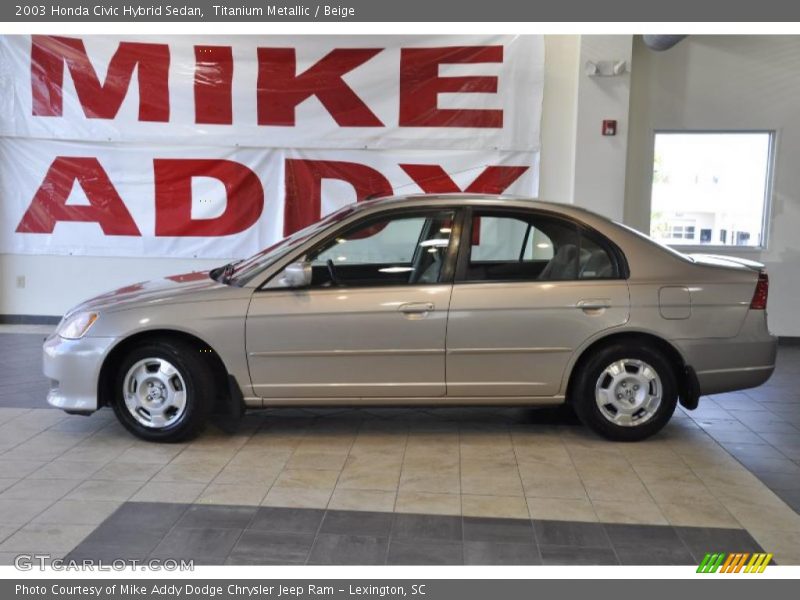 Titanium Metallic / Beige 2003 Honda Civic Hybrid Sedan