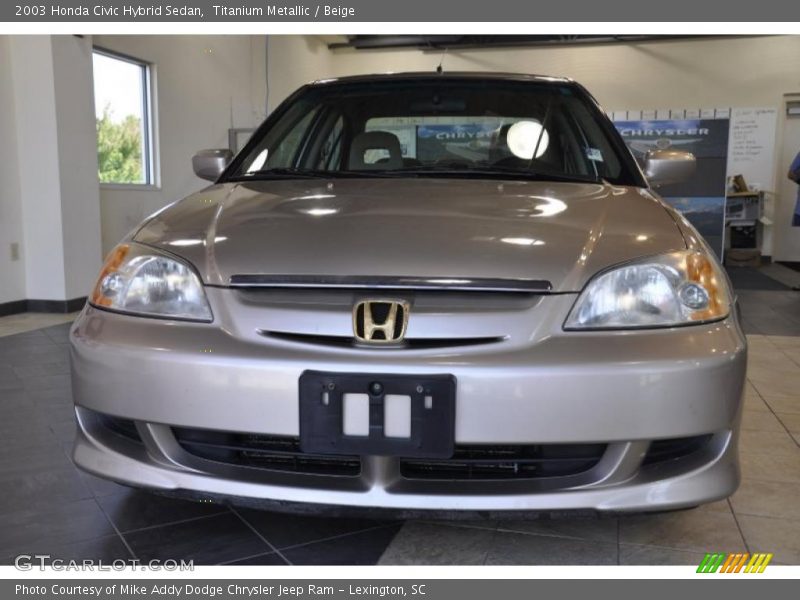 Titanium Metallic / Beige 2003 Honda Civic Hybrid Sedan