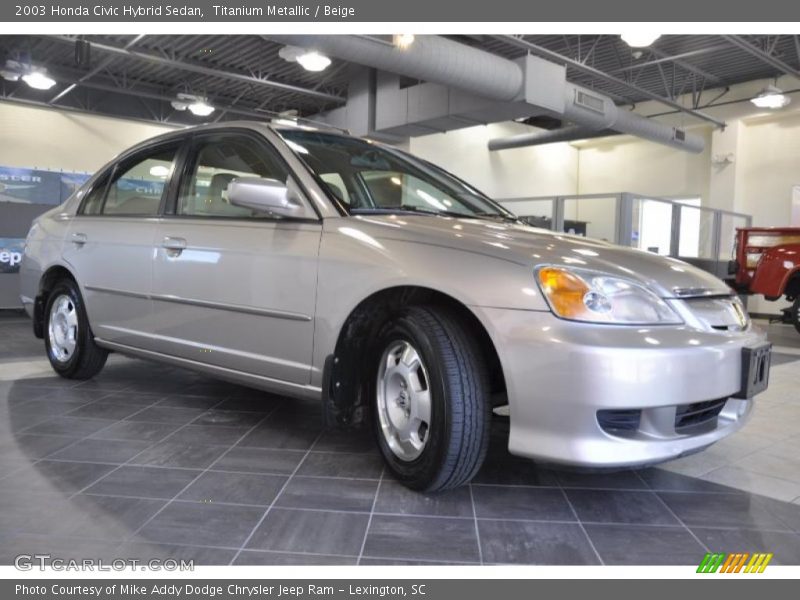 Titanium Metallic / Beige 2003 Honda Civic Hybrid Sedan