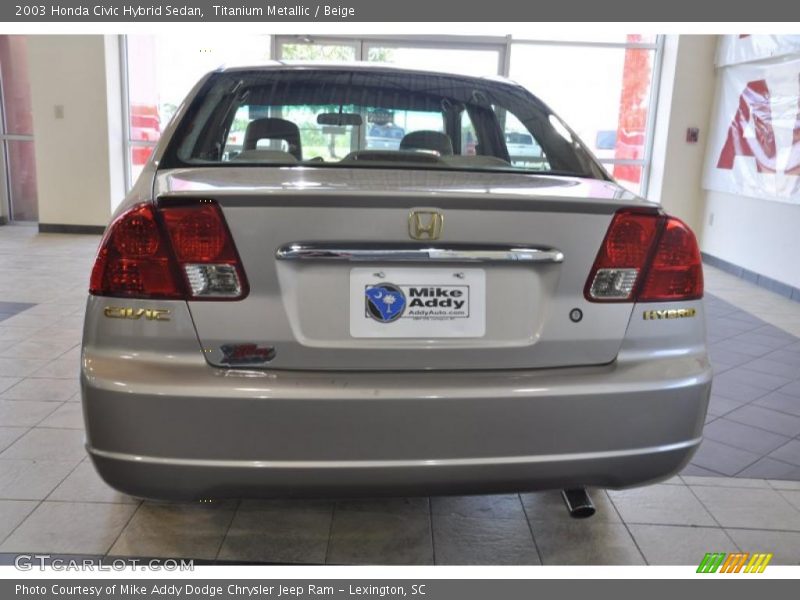 Titanium Metallic / Beige 2003 Honda Civic Hybrid Sedan