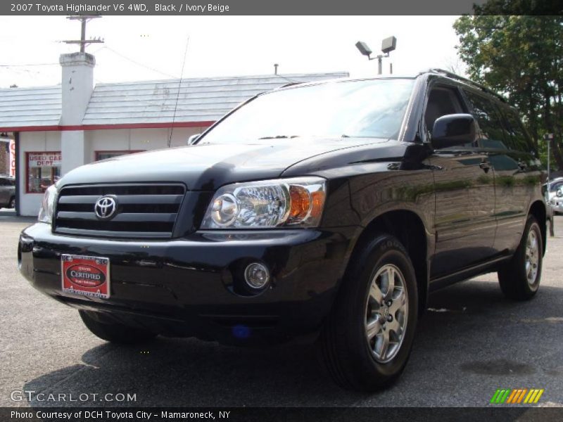 Black / Ivory Beige 2007 Toyota Highlander V6 4WD