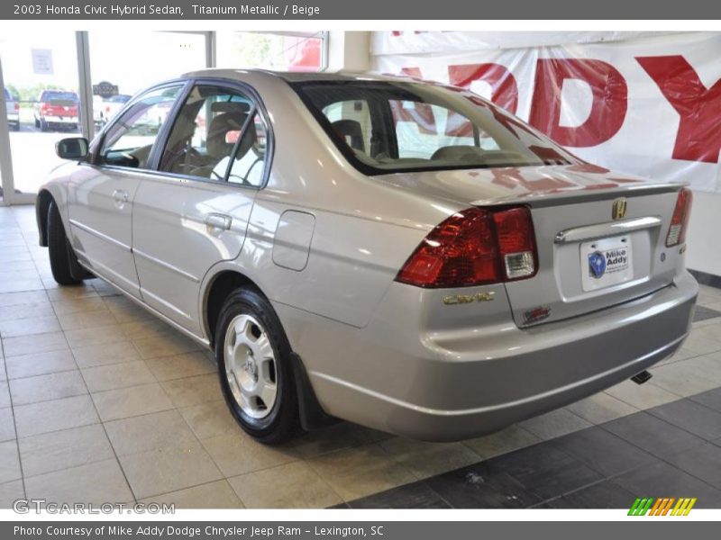 Titanium Metallic / Beige 2003 Honda Civic Hybrid Sedan