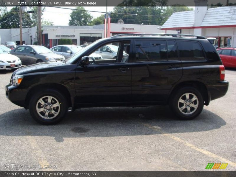 Black / Ivory Beige 2007 Toyota Highlander V6 4WD