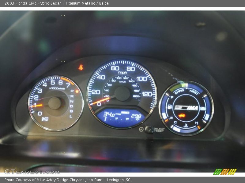 Titanium Metallic / Beige 2003 Honda Civic Hybrid Sedan