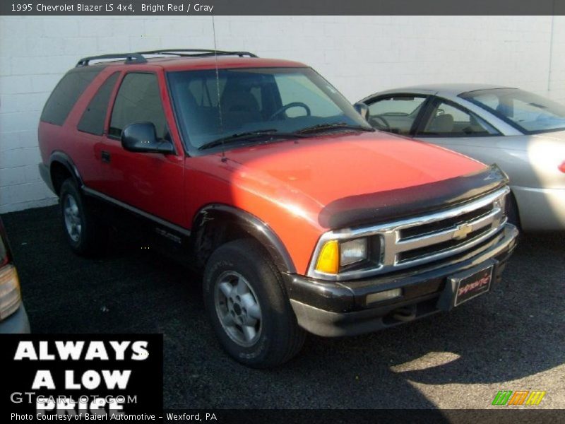 Bright Red / Gray 1995 Chevrolet Blazer LS 4x4