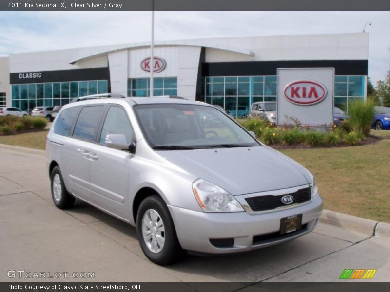 Clear Silver / Gray 2011 Kia Sedona LX