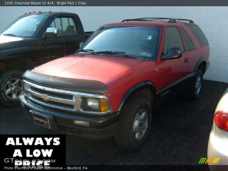 Bright Red / Gray 1995 Chevrolet Blazer LS 4x4