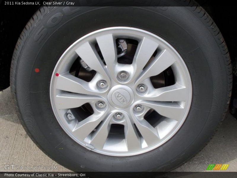 Clear Silver / Gray 2011 Kia Sedona LX