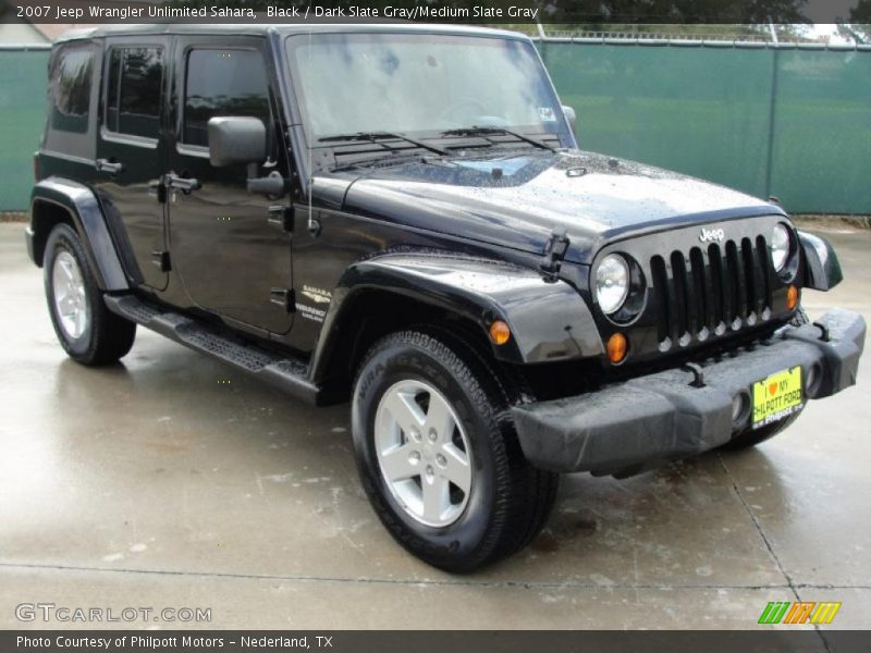 Black / Dark Slate Gray/Medium Slate Gray 2007 Jeep Wrangler Unlimited Sahara