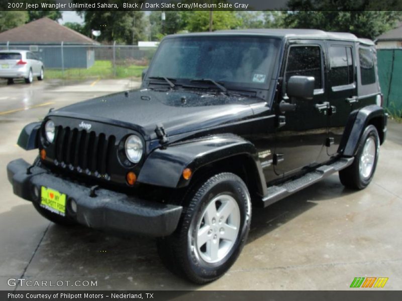 Black / Dark Slate Gray/Medium Slate Gray 2007 Jeep Wrangler Unlimited Sahara