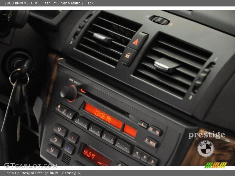 Titanium Silver Metallic / Black 2008 BMW X3 3.0si