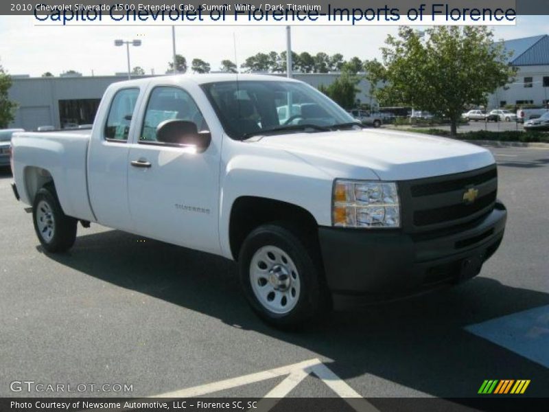 Summit White / Dark Titanium 2010 Chevrolet Silverado 1500 Extended Cab
